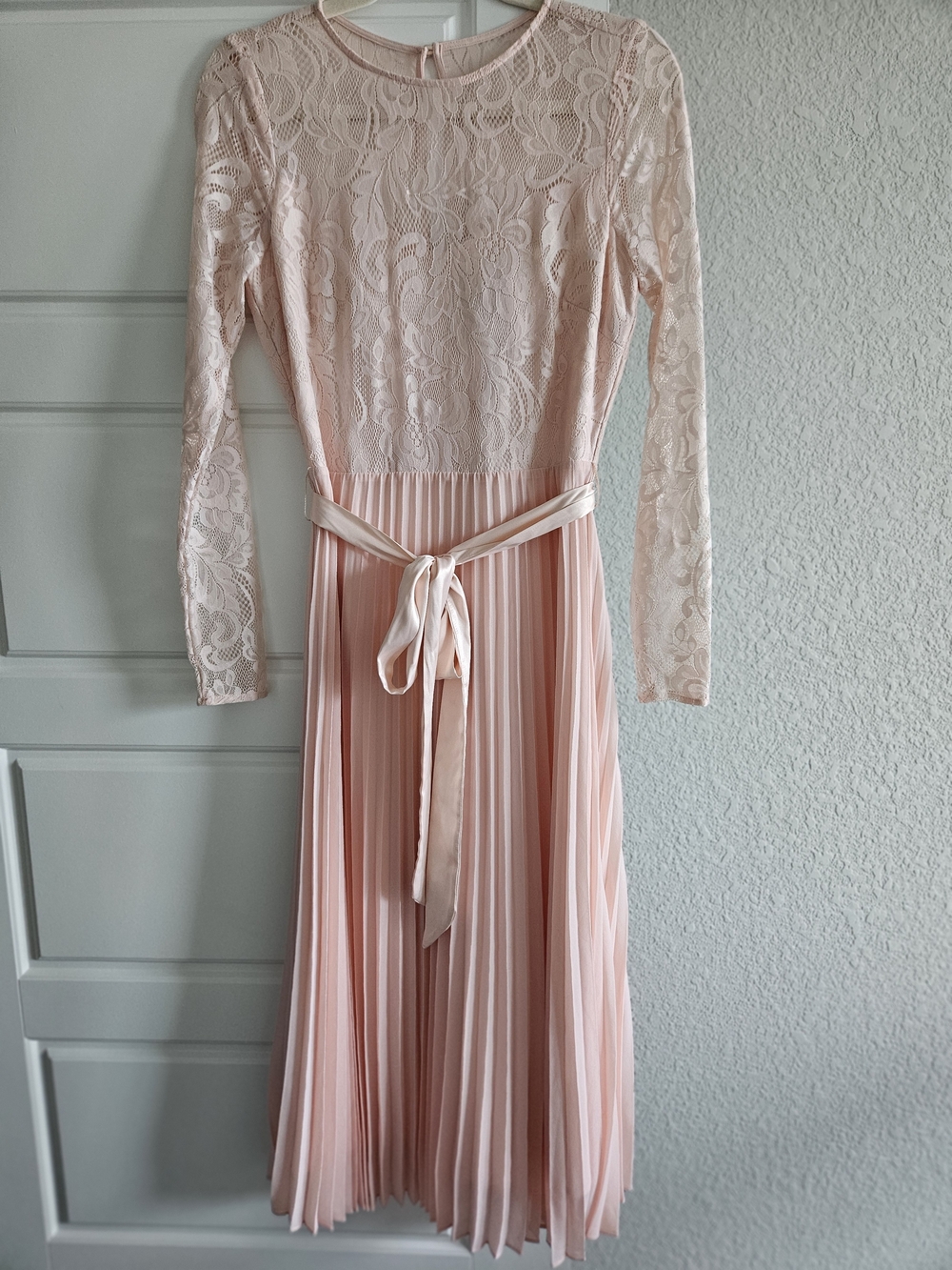 Coast Blush Lace Dress with Floral Lace Overlay